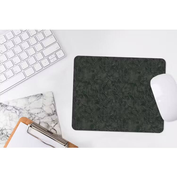 Bloemen - Lijnen - Groen muismat rubber klein 262 -witbureau