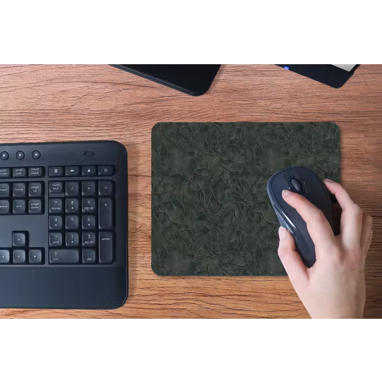 Bloemen - Lijnen - Groen muismat rubber klein 262 -toetsenbord