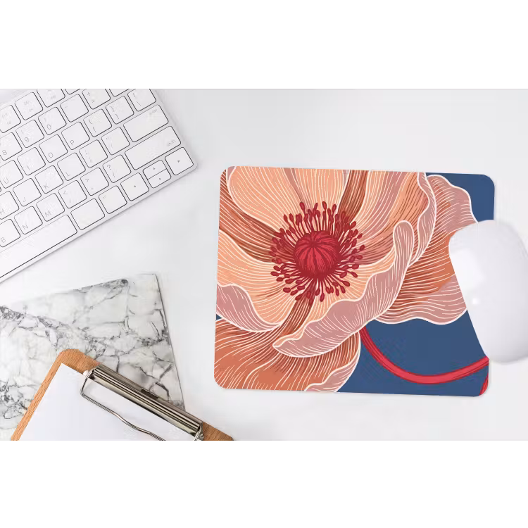Mauspad - Blumen – Modern – Abstrakt - Bloemen - Modern - Abstract muismat rubber klein
