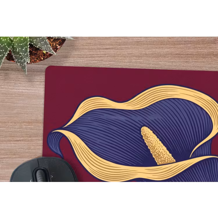 Mauspad - Blumen – Modern – Lila - Bloemen - Modern - Paars muismat rubber klein