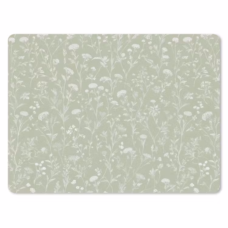 Bloemen - Patroon - Groen muismat rubber klein 262 -3d