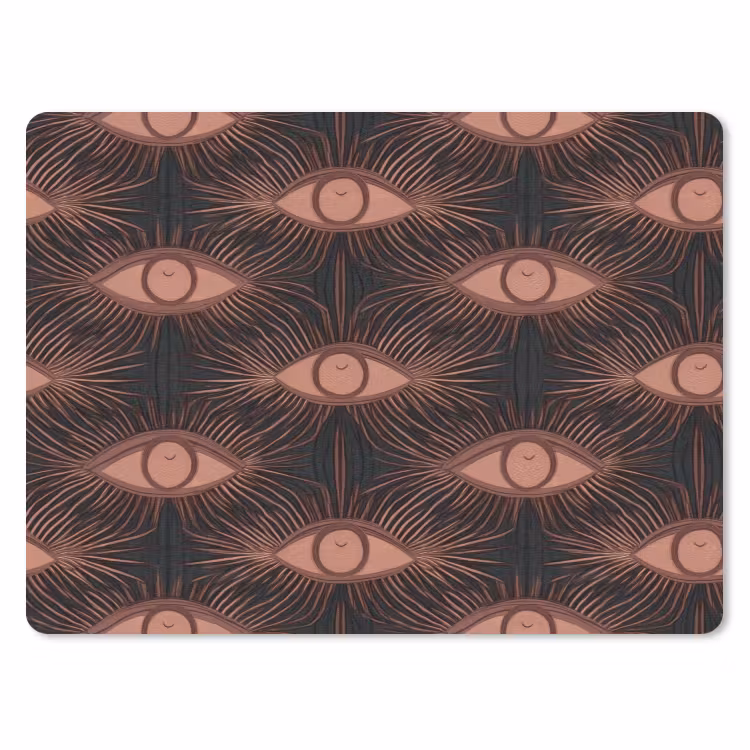Boheems - Oog - Bruin muismat rubber klein 262 -3d