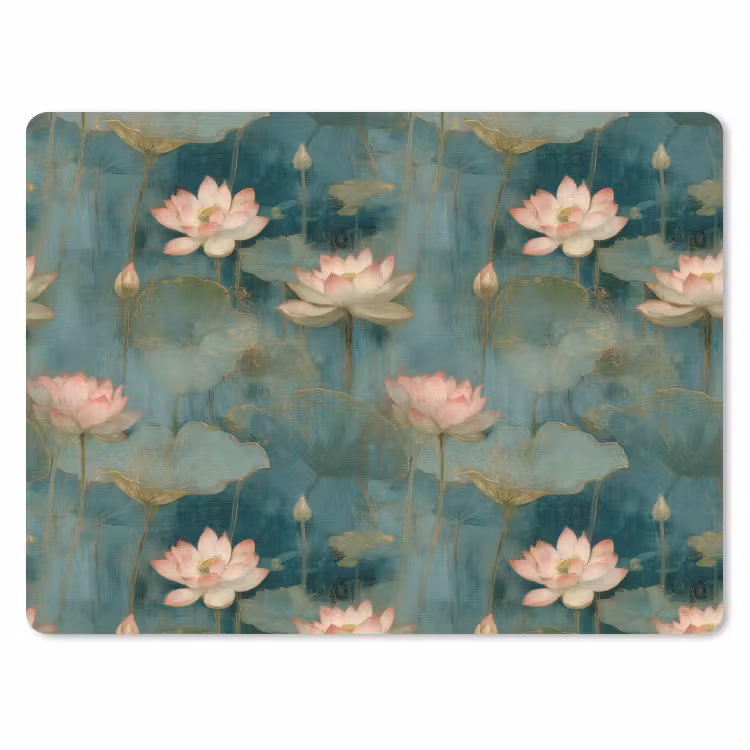 Botanisch - Bloemen - Roze muismat rubber klein 262 -3d