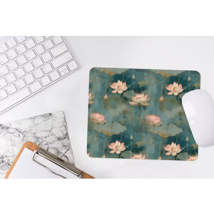 Botanisch - Bloemen - Roze muismat rubber klein 262 -witbureau