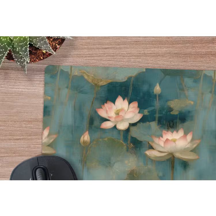 Botanisch - Bloemen - Roze muismat rubber klein 262 -closeup