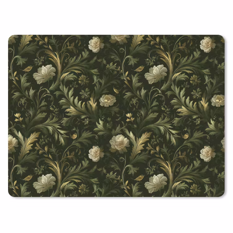 Botanisch - Naadloos - Bloemen muismat rubber klein 262 -3d