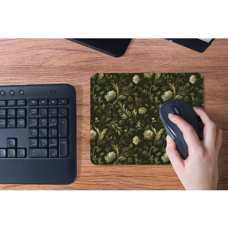 Botanisch - Naadloos - Bloemen muismat rubber klein 262 -toetsenbord