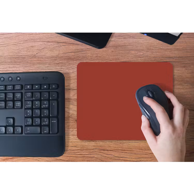 Burnt - Copper - Rood muismat rubber klein 262 -toetsenbord