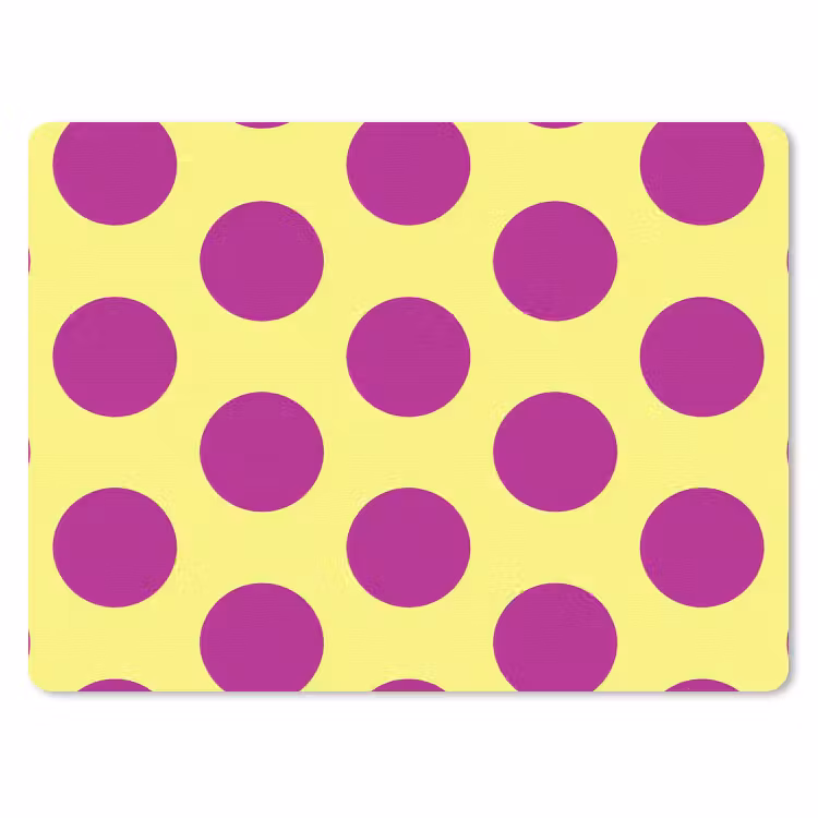 Dots - Klassiek - Geel muismat rubber klein 262 -3d