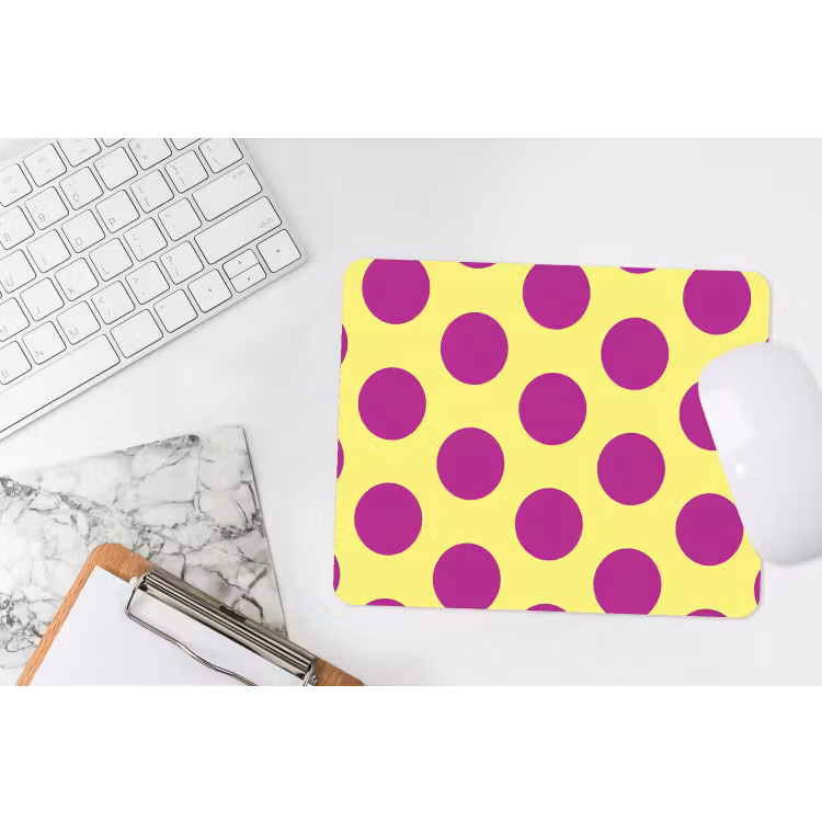 Dots - Klassiek - Geel muismat rubber klein 262 -witbureau