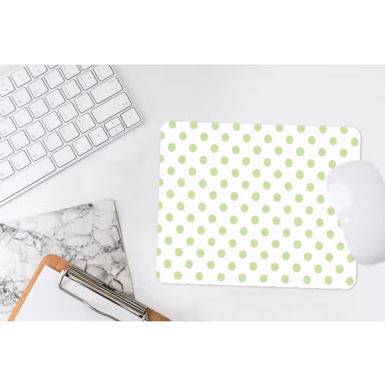 Dots - Klassiek - Groen muismat rubber klein 262 -witbureau