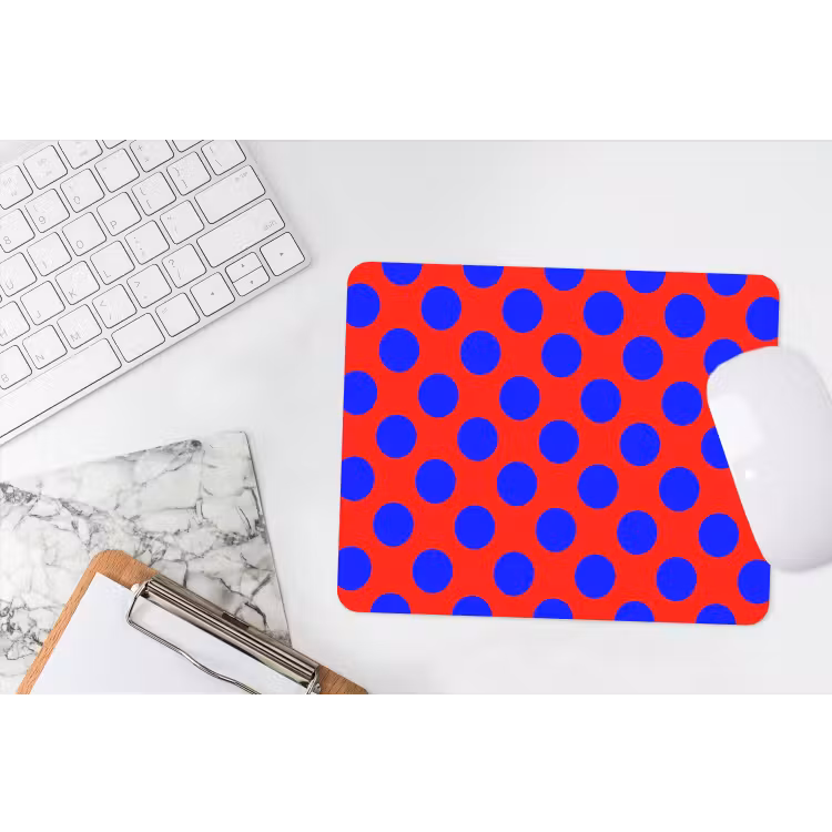 Dots - Klassiek - Rood muismat rubber klein 262 -witbureau