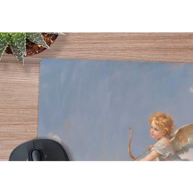Engel - Pijl en boog - Mythologie - Klassiek muismat rubber klein -closeup
