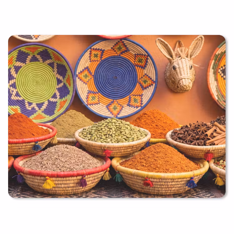 Mauspad - Essen – Farbenfroh – Kultur - Eten - Kleurrijk - Cultuur muismat rubber klein