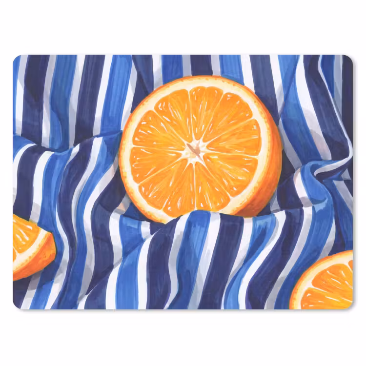 Mauspad - Essen – Obst – Orange - Eten - Fruit - Oranje muismat rubber klein