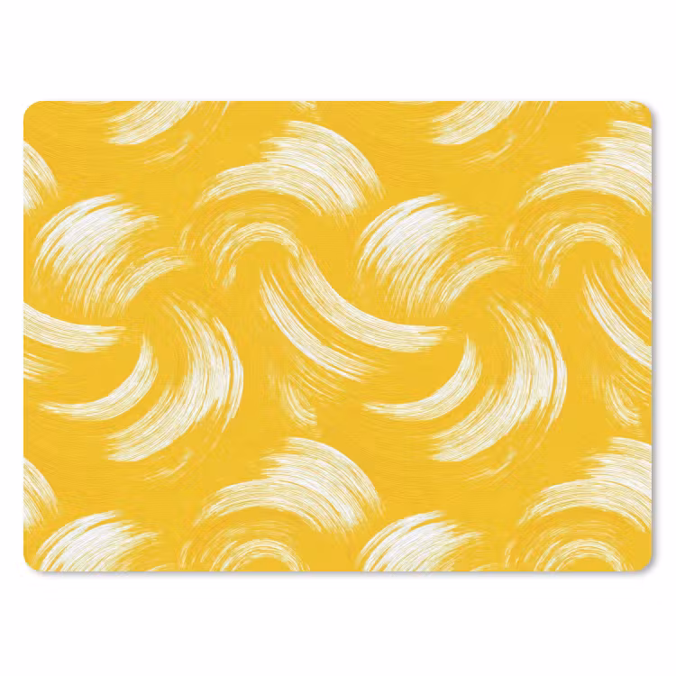 Verfstreken - Abstract - Dynamisch - Geel muismat rubber klein 262 -3d