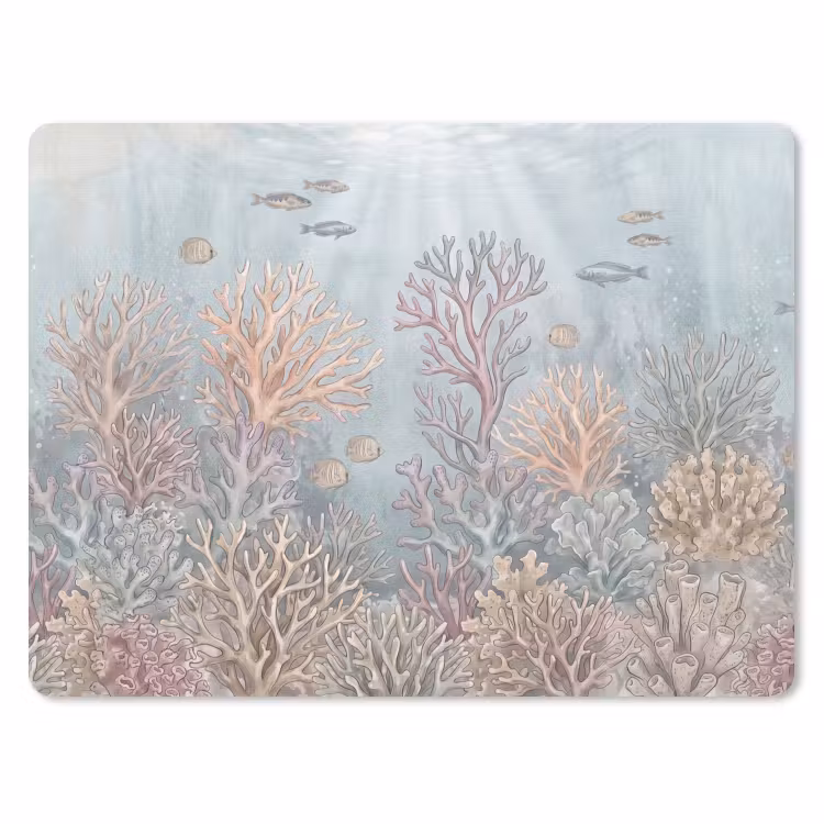 Vis - Koraal - Oceaan - Illustratie - Onderwater muismat rubber klein -3d