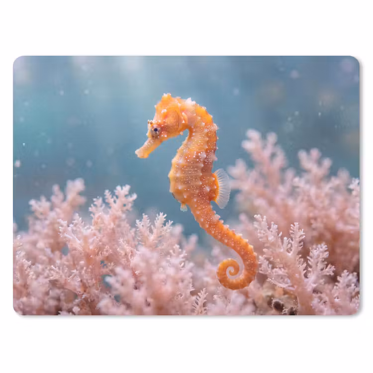 Vis - Koraal - Oceaan - Macro - Oranje muismat rubber klein -3d