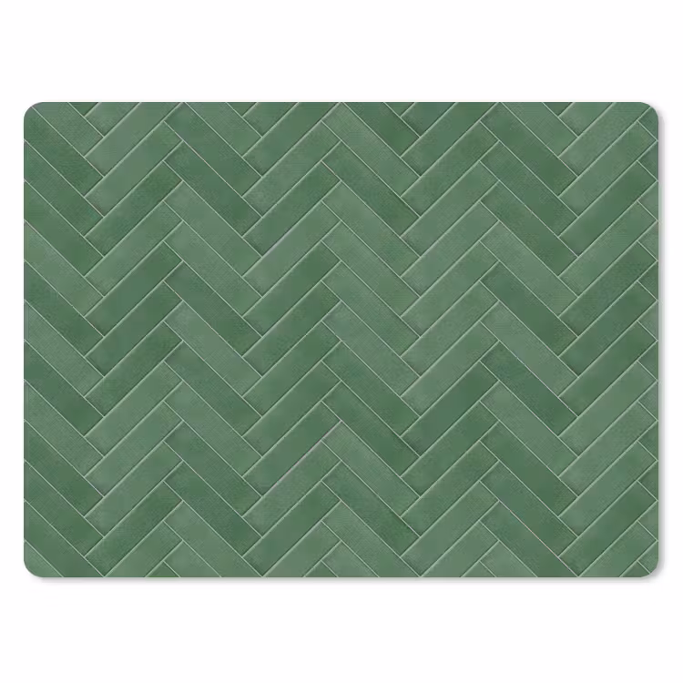 Visgraat - Wandtegel - Bosgroen muismat rubber klein 262 -3d