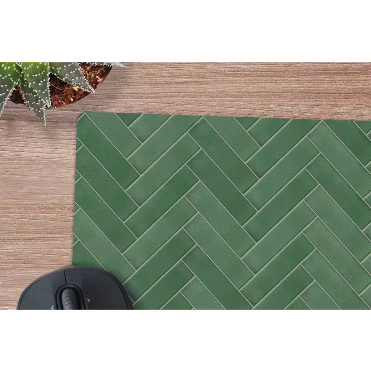 Visgraat - Wandtegel - Bosgroen muismat rubber klein 262 -closeup