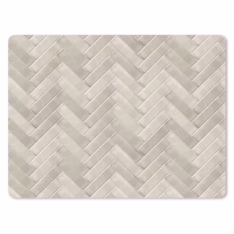 Visgraat - Wandtegel - Beige muismat rubber klein 262 -3d