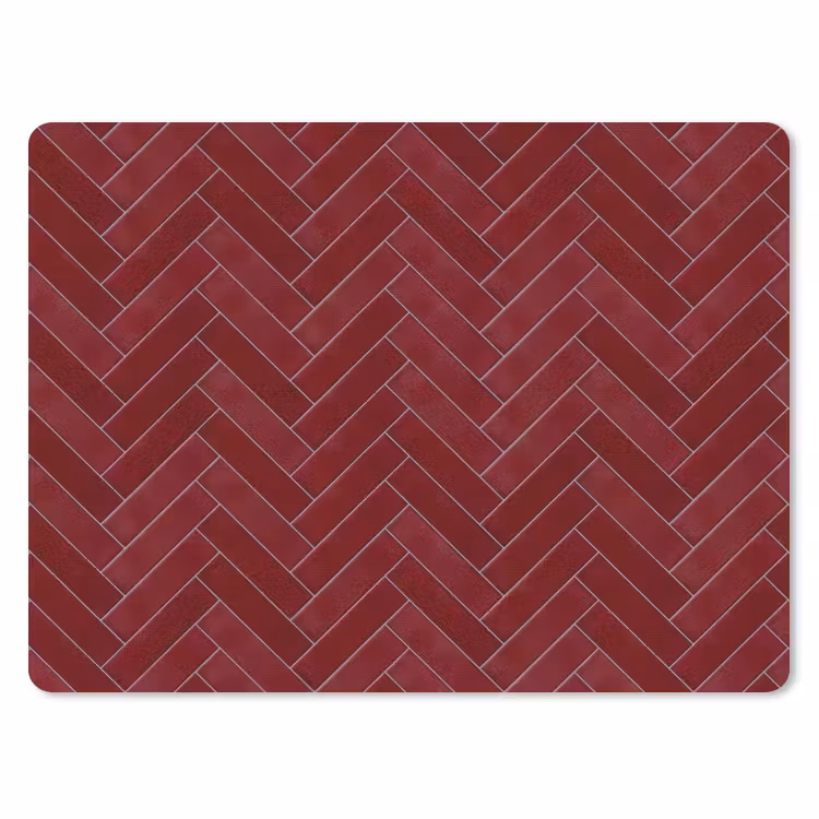 Visgraat - Wandtegel - Bordeaux - Rood muismat rubber klein 262 -3d