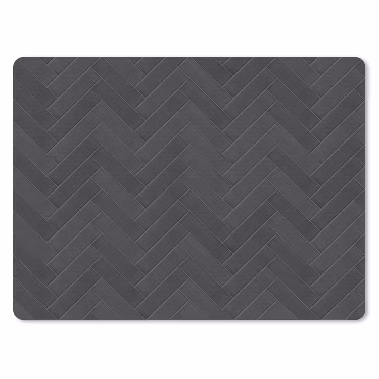 Visgraat - Wandtegel - Donkergrijs muismat rubber klein 262 -3d