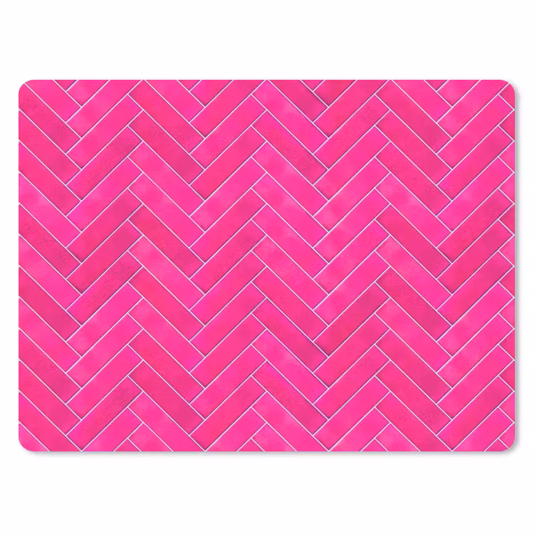 Visgraat - Wandtegel - Fuchsia - Roze muismat rubber klein 262 -3d