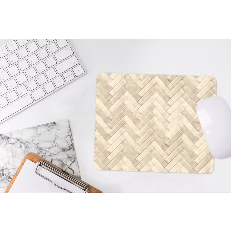 Visgraat - Wandtegel - Licht Beige muismat rubber klein 262 -witbureau
