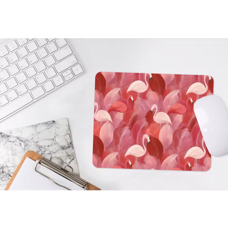 Flamingo - Botanisch - Elegant - Roze - Rood muismat rubber klein 262 -witbureau