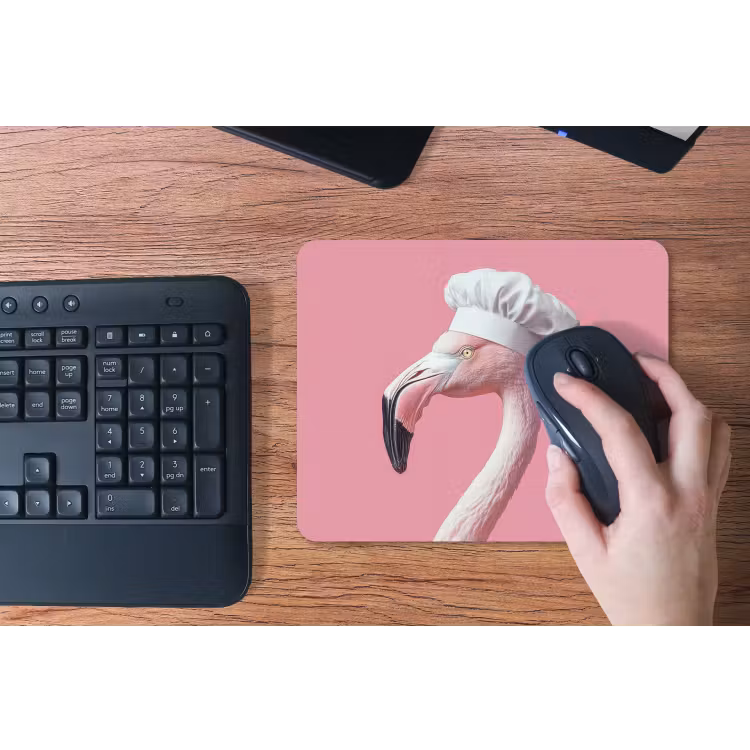 Flamingo - Roze - Koksmuts - Vogel muismat rubber klein -toetsenbord