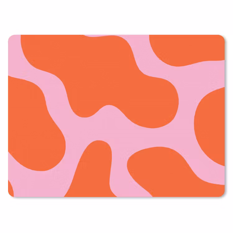 Vlekken - Rood - Roze - Patroon - Minimalistisch muismat rubber klein -3d