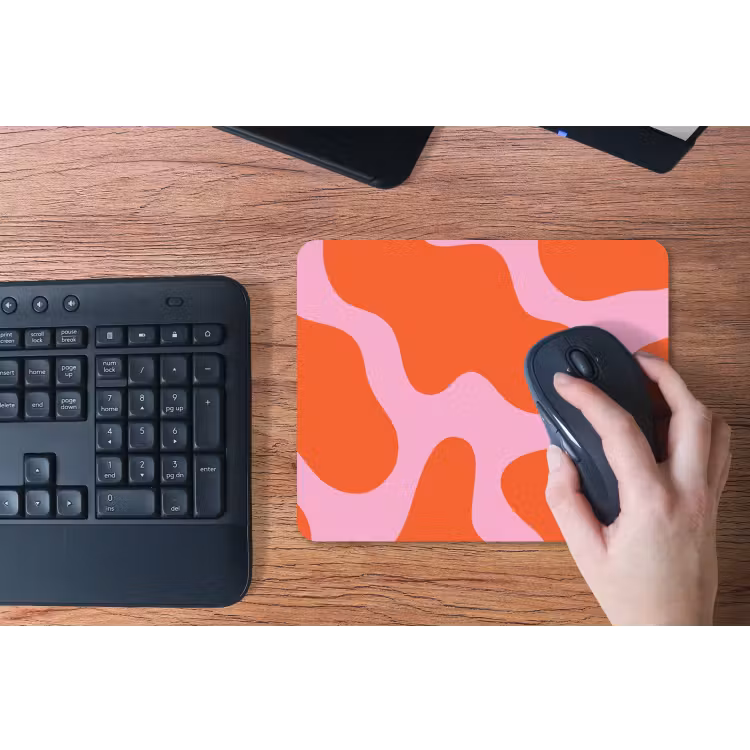 Vlekken - Rood - Roze - Patroon - Minimalistisch muismat rubber klein -toetsenbord