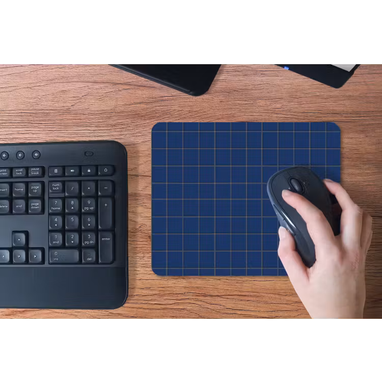 Tegel - Patroon - Blauw muismat rubber klein 262 -toetsenbord