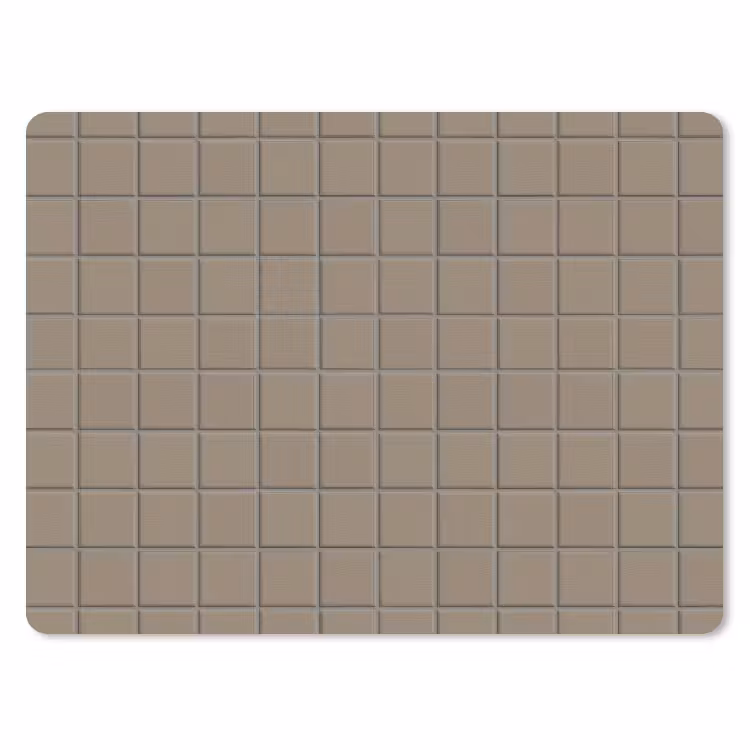 Tegel - Patroon - Taupe muismat rubber klein 262 -3d