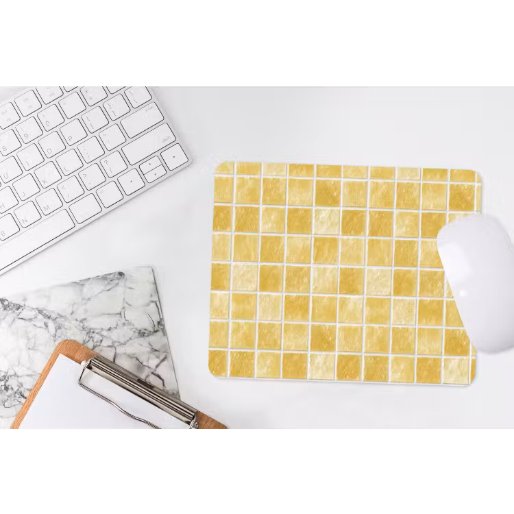 Tegels - Mozaïek - Textuur - Goudgeel muismat rubber klein 262 -witbureau