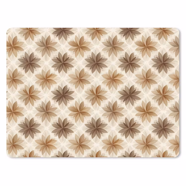 Geografisch - Patroon - Bruin muismat rubber klein 262 -3d