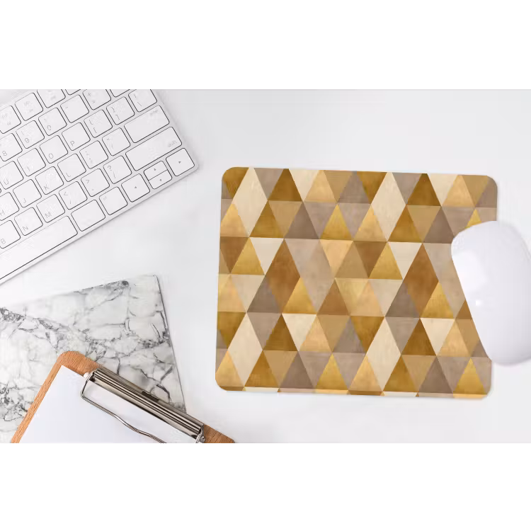 Geometrisch - Driehoek - Goud muismat rubber klein 262 -witbureau