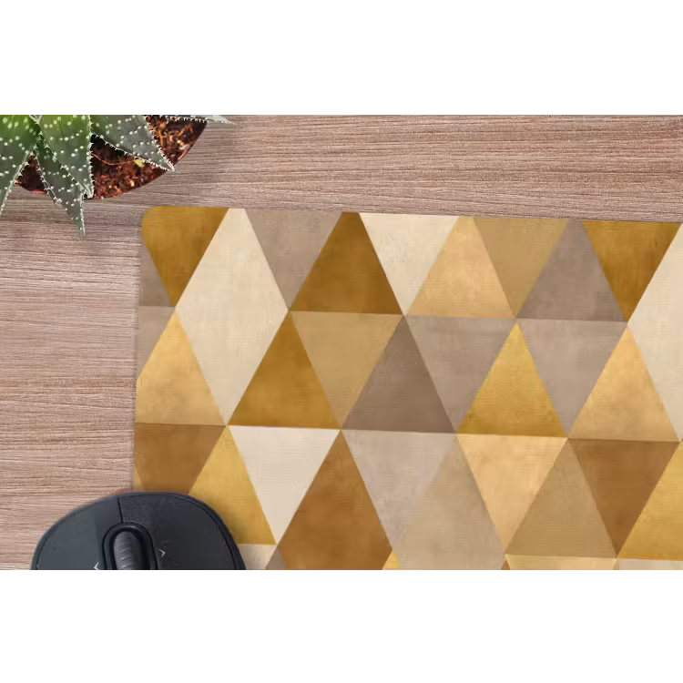 Geometrisch - Driehoek - Goud muismat rubber klein 262 -closeup