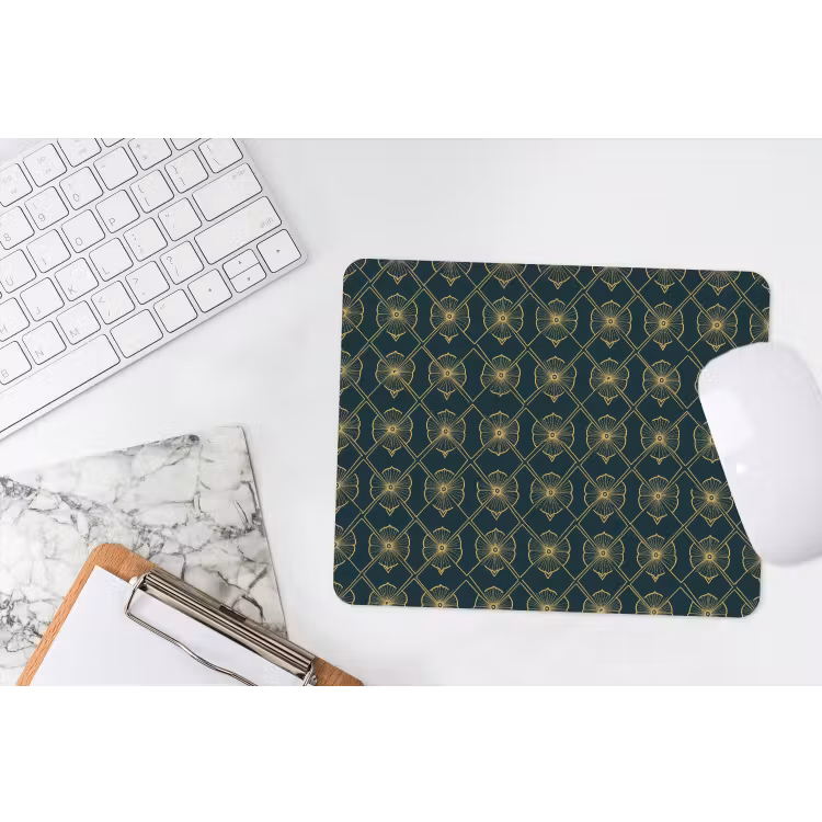Geometrisch - Elegant - Groen muismat rubber klein 262 -witbureau