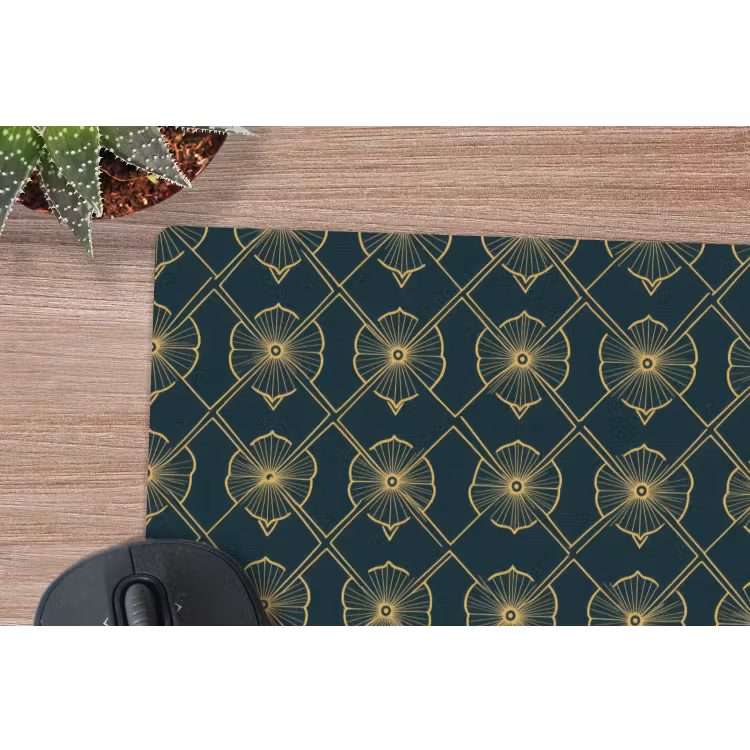 Geometrisch - Elegant - Groen muismat rubber klein 262 -closeup