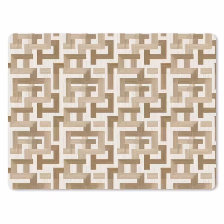 Geometrisch - Retro - Bruin muismat rubber klein 262 -3d