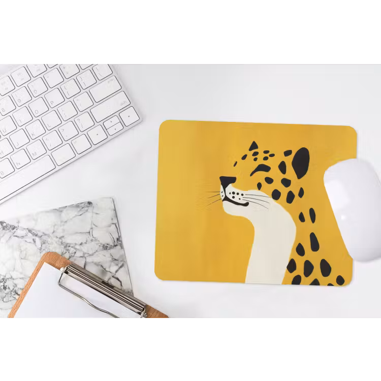 Cheetah - Illustratie - Geel muismat rubber klein -witbureau