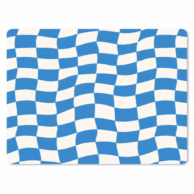 Golvend - Patroon - Blauw muismat rubber klein 262 -3d
