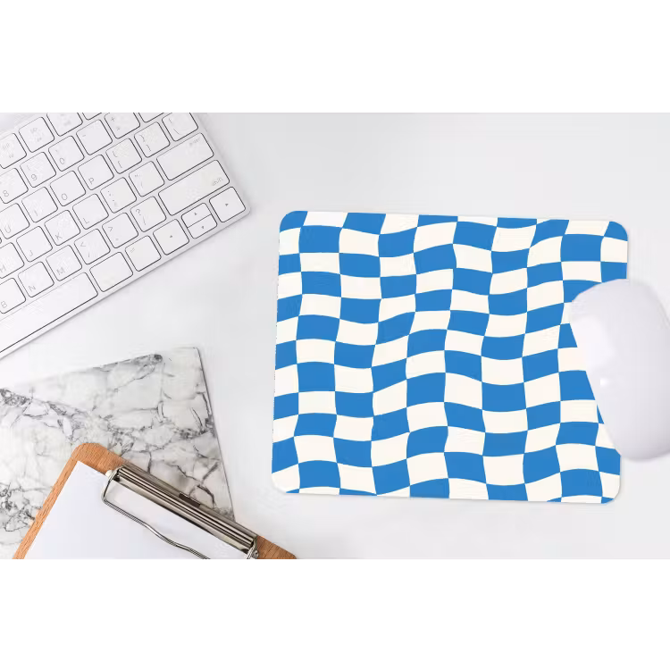 Golvend - Patroon - Blauw muismat rubber klein 262 -witbureau