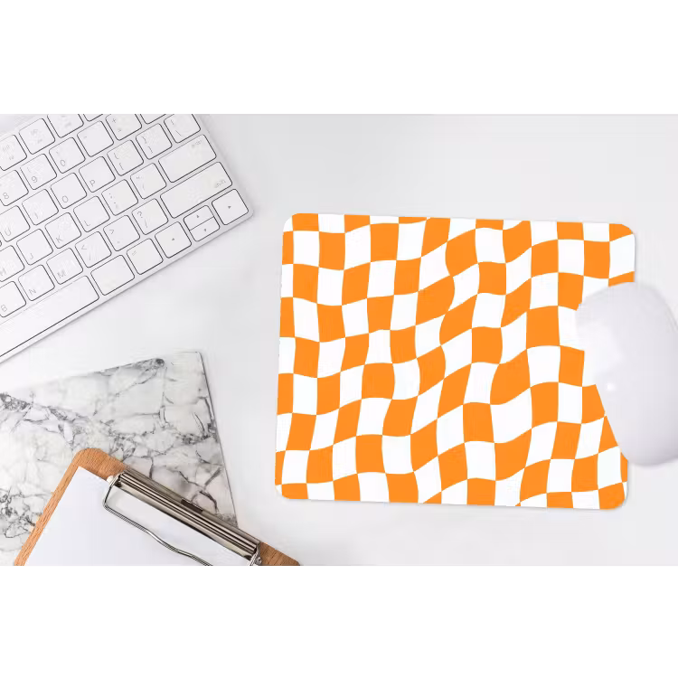 Golvend - Patroon - Oranje muismat rubber klein 262 -witbureau
