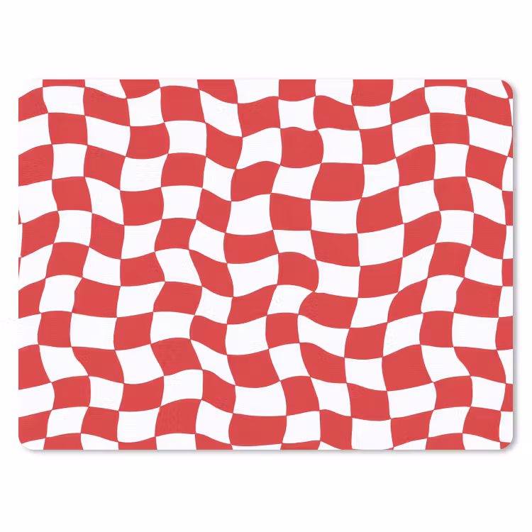 Golvend - Patroon - Rood muismat rubber klein 262 -3d