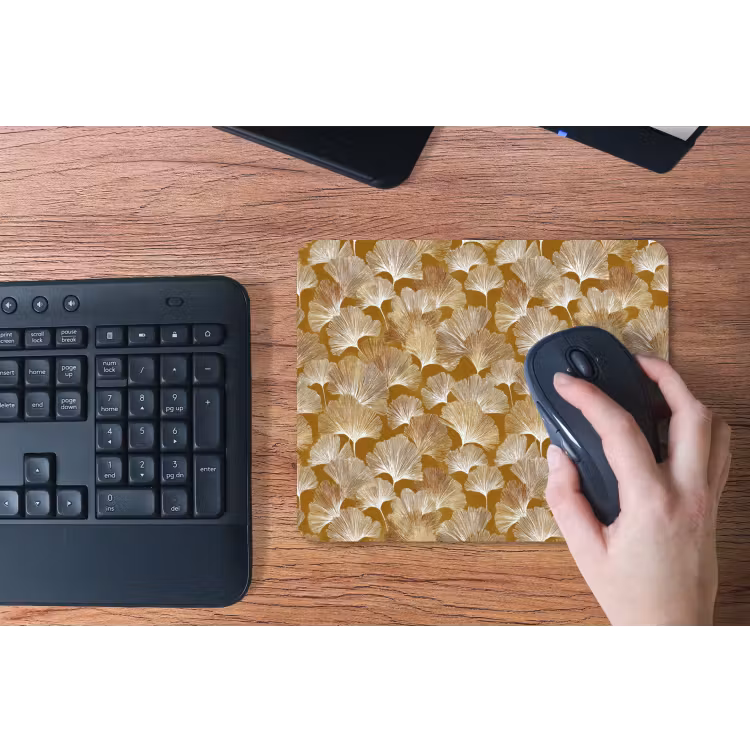 Ginkgo - Bladeren - Goud muismat rubber klein 262 -toetsenbord