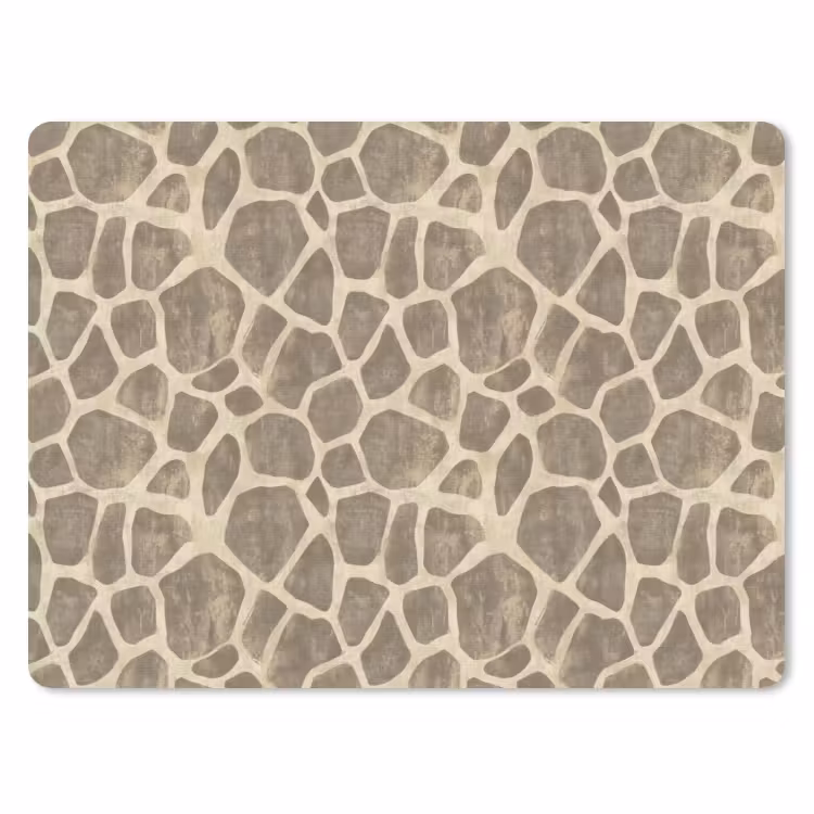 Giraf - Patroon - Beige - Bruin muismat rubber klein 262 -3d