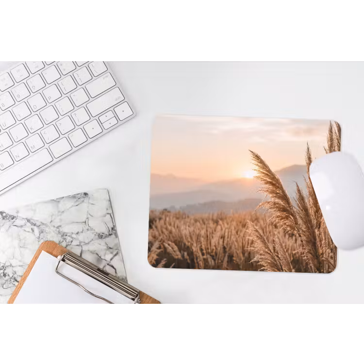Gras - Veld - Zon - Natuur muismat rubber klein -witbureau